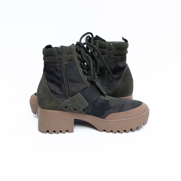 Steve Madden Nayra Camo Platform Boots Sz 6M Lace-Up Lug Sole Combat Style - Picture 6 of 13